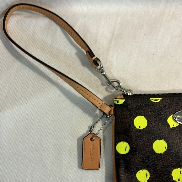 Coach Wristlet in Dot Print over Signature Canvas - Picture 4 of 16